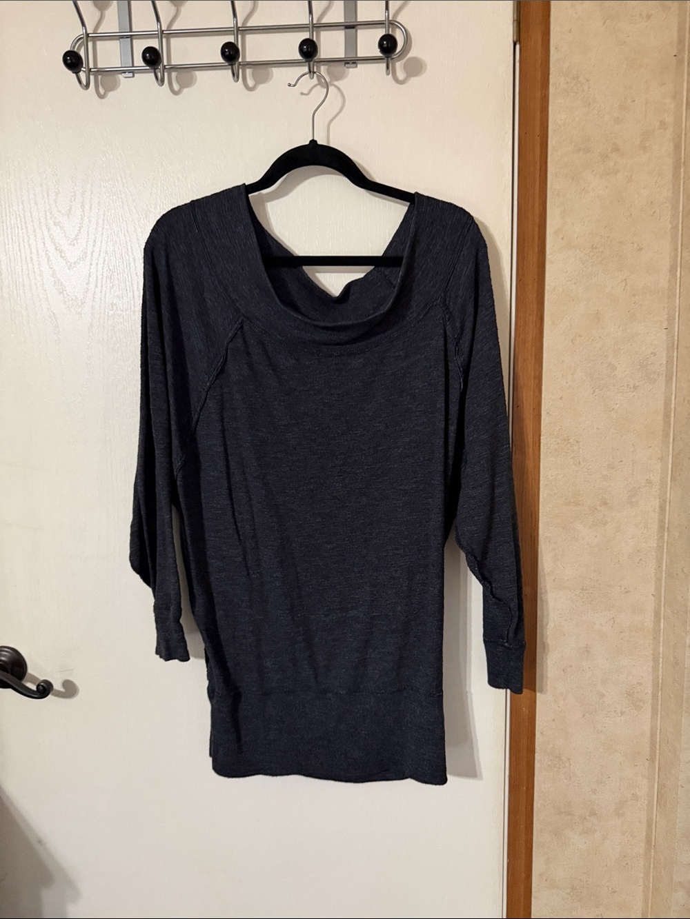 We The Free Dark Gray Cowl Neck Sweater